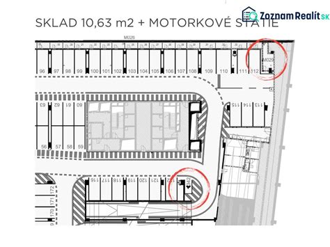 schéma vnútrobloku s parkovacími miestami