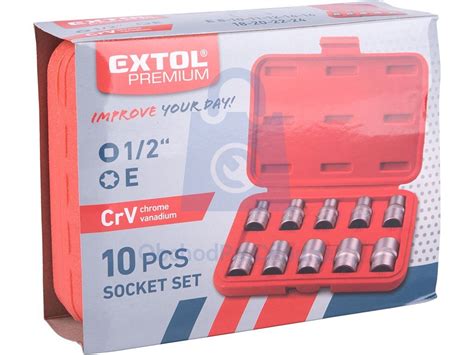 Sada nástrčných magnetických hlavíc Extol Premium