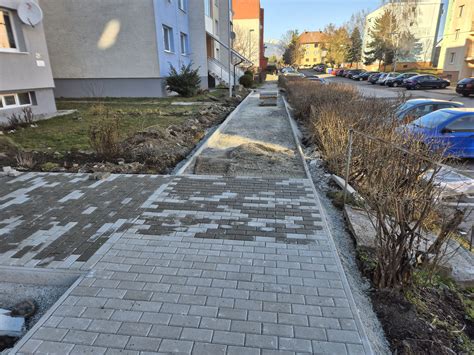 vizualizácia obnovy chodníka pred bytovým domom
