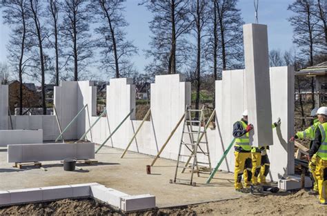 Schéma systémovej výstavby domu z pórobetónu Ytong
