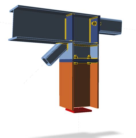 Detail spojenia krokiev pomocou oceľových styčníkových platní