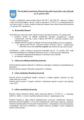 Schéma právneho rámca kontrolnej činnosti v obci