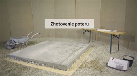 Betónový poter s podlahovým vykurovaním