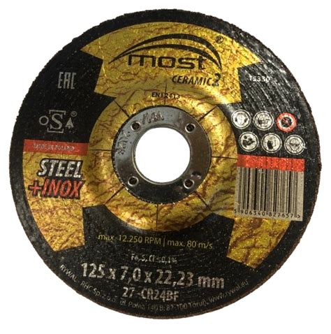 Vypuklý brúsny kotúč (typ 27)