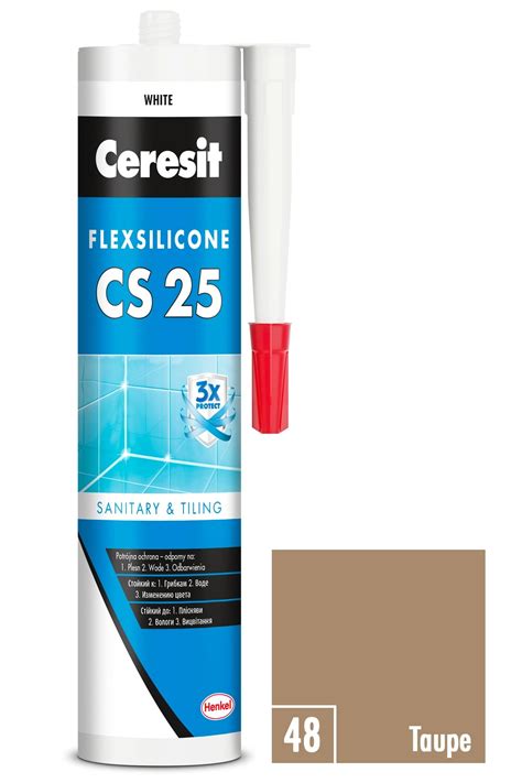 Obrázok Ceresit CS 25 Sanitárny silikón - balenie a tuba