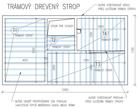 Príklad skladby zatepleného trámového stropu