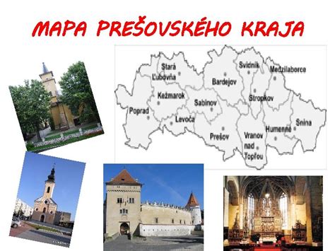 Mapa Prešovského a Košického kraja