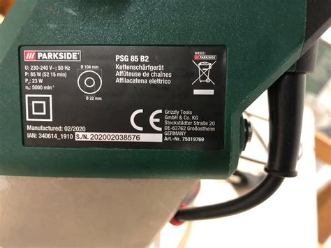 Obal PDF príručky Parkside PSG 85 A1