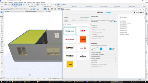 Vizualizácia budovy s fasádou CETRIS® v BIM softvéri
