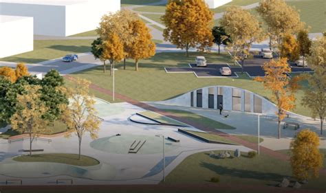 Vizualizácia plánovaného skateparku pri rieke Nitra