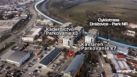 Pohľad na zelený pás pri rieke Nitra