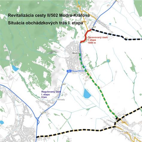 Schéma obchádzkových trás počas uzávierky cesty