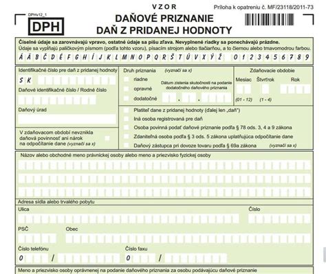 DPH priznanie a kontrolný výkaz - relevantné riadky