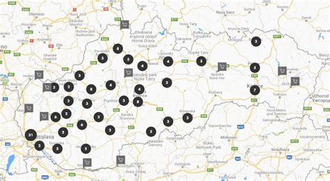 Regionálna mapa priemyselných centier a ich špecializácia