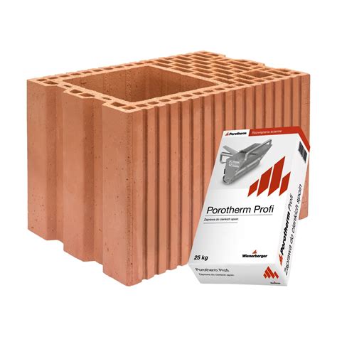 Proces murovania s lepiacou maltou Porotherm Profi