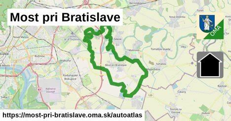 Mapa oblasti Senec a Most pri Bratislave s vyznačenými stavebninami