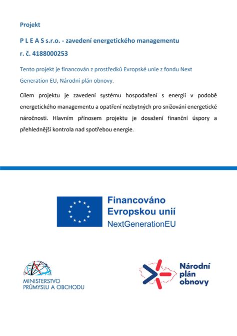 Projekt energetického hodnotenia