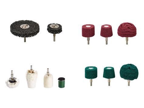 Ilustrácia rôznych typov brúsnych kotúčov