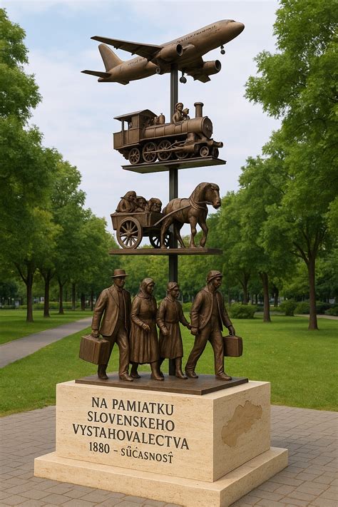 Návrh novej sochy pamätníka v parku
