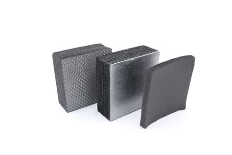 Ukážka rôznych akustických izolačných materiálov