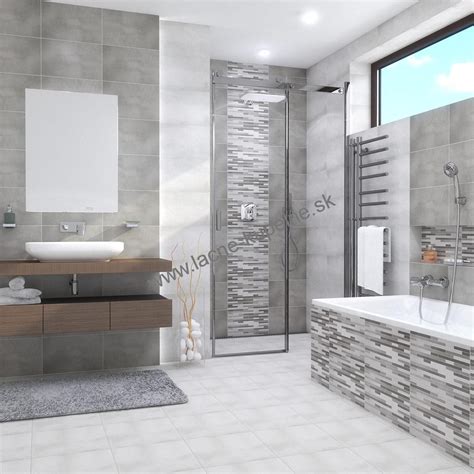 Sivý obklad do kúpeľne s ónyxovou textúrou