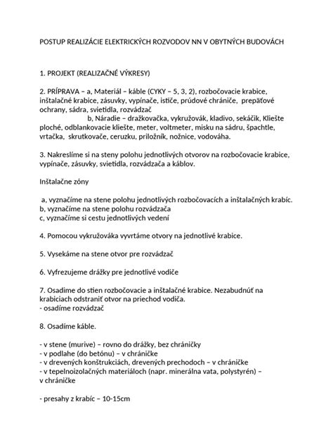 Plánovanie elektrických rozvodov v novostavbe