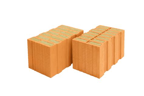 štruktúra tehly Porotherm s minerálnou vlnou