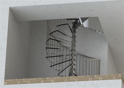 3D vizualizácia návrhu točitého schodiska
