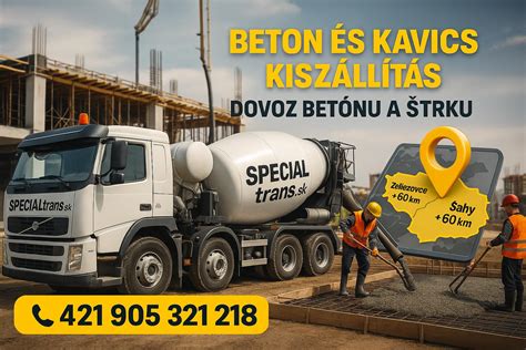 Ilustrácia dodávky betónu na stavbu