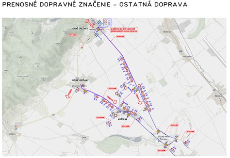 Schéma obchádzkových trás pri rekonštrukcii mosta Svit - Štrba