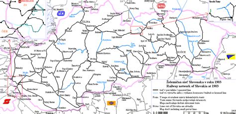 Mapa železničnej siete Slovenska s vyznačenými rekonštrukčnými prácami