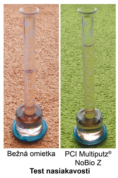 Porovnanie nasiakavosti omietok