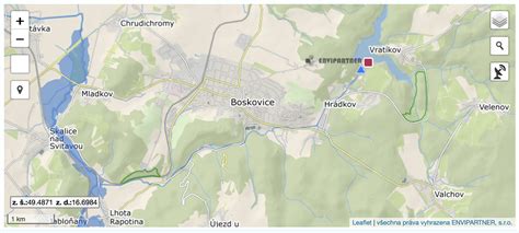 Mapa Sabinova s označenými úsekmi rekonštrukcií ciest a chodníkov