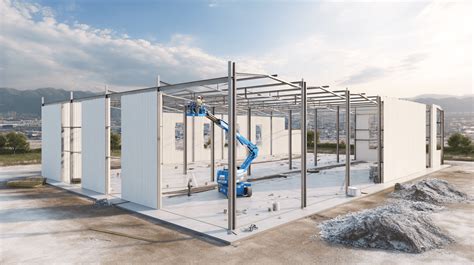 Montáž prefabrikovaných železobetónových stropných panelov pomocou žeriavu