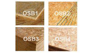 porovnávacia tabuľka vlastností OSB 1 až OSB 4