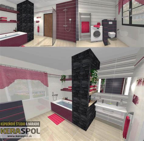 Vizualizácia kúpeľne s obkladom v krémovej farbe