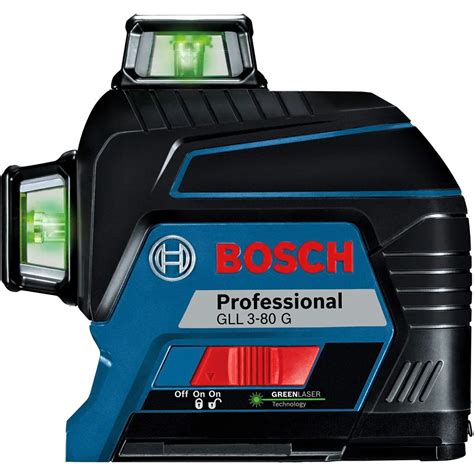Bosch GLL 3-80 CG Professional s jasnými zelenými lúčmi