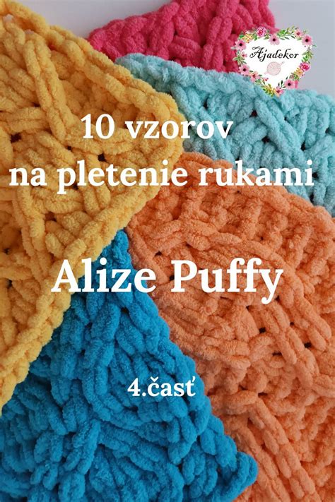 Rôzne typy pletených vzorov a textúr