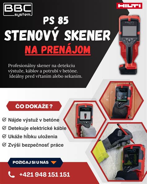 Ukážka skenera na detekciu výstuže v betóne