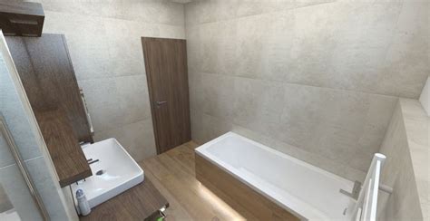 vizualizácia kúpeľne s matným štrukturálnym obkladom