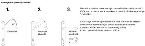 Detailný záber na kvalitnú bezpečnostnú kľučku na vchodových dverách