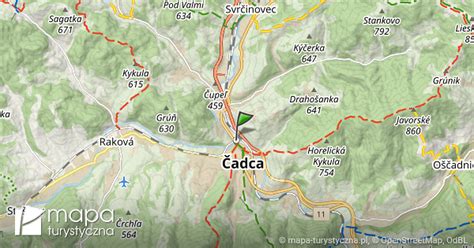 Mapa regiónu Čadca