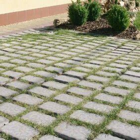 Betónová zatrávňovacia dlažba s trávou