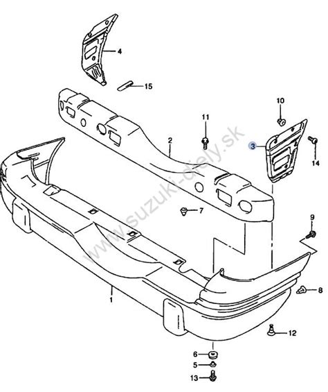 Detail rôznych variantov líšt zadného nárazníka pre Citroën C4 Grand Picasso