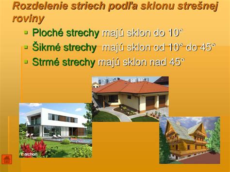 Základné rozdelenie striech podľa sklonu
