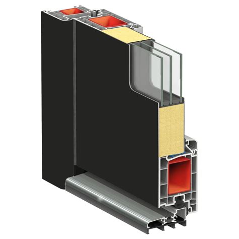 Štruktúra okenného profilu kombinujúceho hliník a PVC