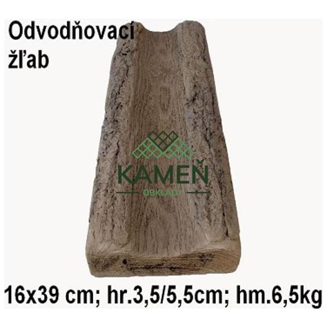 Betónový odvodňovací žľab s imitáciou dreva