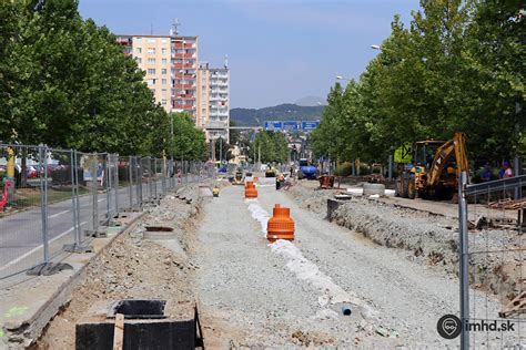 Umiestnenie dočasnej zastávky Okresný úrad na Komenského ulici