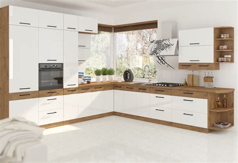 Rohová kuchynská linka s dekorom dub San Remo