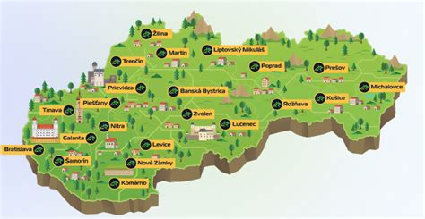 Mapa distribučných spoločností na Slovensku